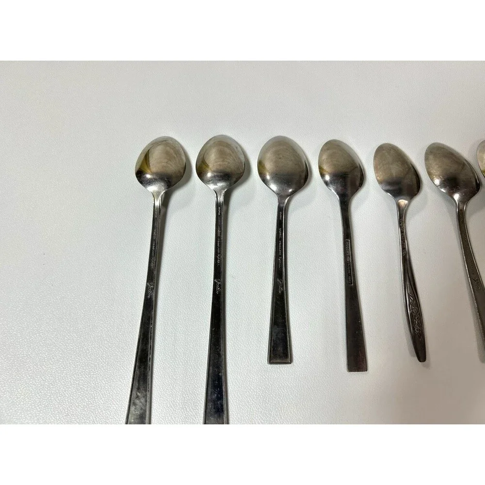 Lot Of 10 pc Mismatched Spoons, Fork Silverware See Pics Gata Superior Stainless